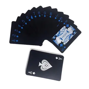 Plastične Igralne Karte Nepremočljiva Poker Črni Plastični Valentinovo, Igralne Karte, Zbirka Kart Za Poker Darilo Za Fanta Vroče