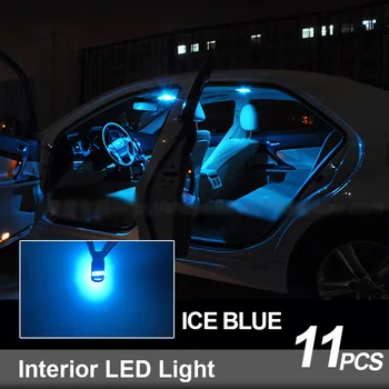 11pcs Bela Canbus Napak LED Žarnice registrske Tablice Notranjost Kupole Zemljevid Branje Svetlobe Kit Za Fiat 500L 2016 2017 2018