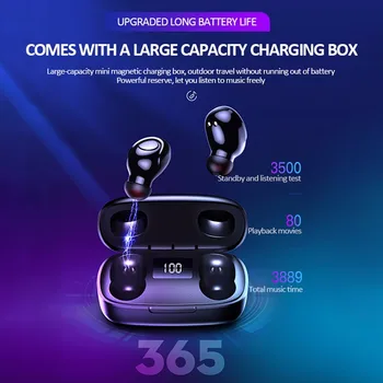 Bluetooth TWS Športne Slušalke Nepremočljiva Brezžične Slušalke Hrupa Preklic Gaming Čepkov Šok Bas Slušalke za Mikrofon