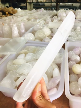 Visoko kakovostne 10 cm quartz crystal selenit reiki healing čakro, minerali in naravnimi kamni
