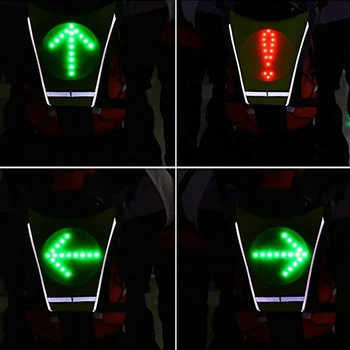 LED Kolesarska Torba/Nahrbtnik Gradnik z Daljinskim upravljalnikom Reflektivni Obrniti Smer Signala Kazalnik - Nepremočljiva, Varno za Kolesa