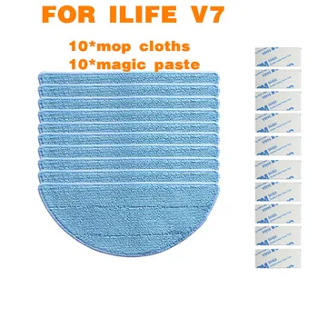 10*Mop Krpe+10*magic pasta za ILIFE V7 V7s plus Robot sesalnik deli chuwi ilife v7 čiščenje mop krpo dodatki