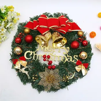 Božično Dekoracijo Venec 30 cm Božični Venec Vrata Visi Božična Darila, Božični Trte Obroč PVC Božični Venec