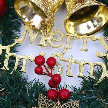 Božično Dekoracijo Venec 30 cm Božični Venec Vrata Visi Božična Darila, Božični Trte Obroč PVC Božični Venec