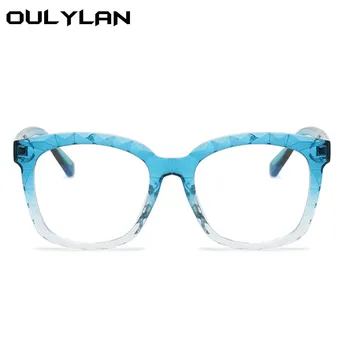 Oulylan Prevelikih Očal Okvir Ženske Anti Modra Svetloba Pregleden Očala Okvirji Moških Retro Kristalno Kvadratnih Računalnik Spektakel