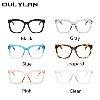 Oulylan Prevelikih Očal Okvir Ženske Anti Modra Svetloba Pregleden Očala Okvirji Moških Retro Kristalno Kvadratnih Računalnik Spektakel