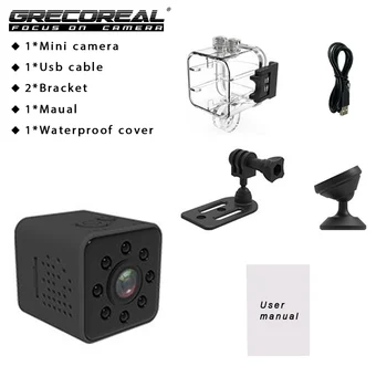 GRECOREAL SQ23 Brezžična Kamera, Wifi, Mini Cam 1080P HD Kamera Vodotesna Športna Akcija Night Vision Prostem Skrite TF kartica