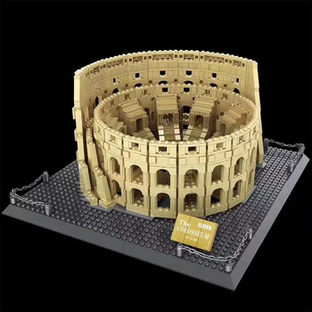 Wange Arhitekture Amphitheatrum Flavium Colosseo Stavbe, Bloki, Opeke Klasičnih Skyline Model Otroci Igrače Združljiv Legoinglys