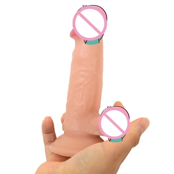 Mini PVC Dildo Analni Čep Masturbator Realističen Penis Dick Muco Vagina Masturbacija Naprave Sex Igrače za Ženske, Lezbijke, Geji, Analni