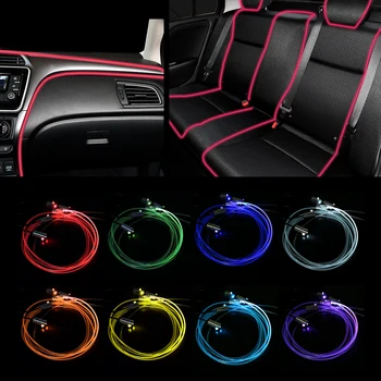Brezžične APLIKACIJE Bluetooth RGB LED Avto Okolja Trak Svetlobe Vzdušje Lučka za notranjo opremo Auto Dodatki Univerzalno 6m Črti