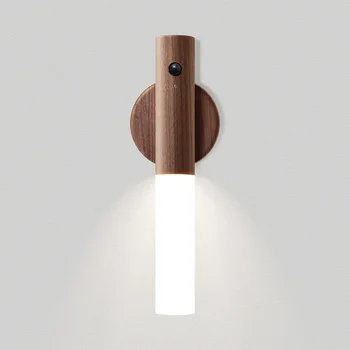 USB Polnilne LED Brezžični Ir Senzor Acryl Nočna Lučka za Brezžični Lučka za Posteljne Omaro Stenska Svetilka Pod Kabinet Svetlobe