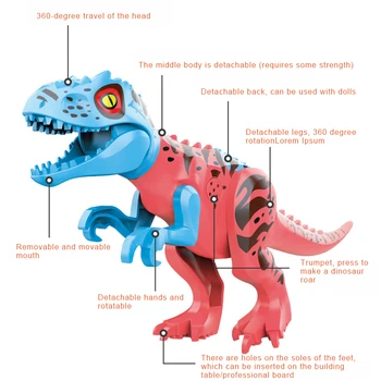 Dinozaver imajo določene Gradnik Igrača Slika Indoraptor Velociraptor Dino Svet Park Opeke Igrača za Božič Darilo Gradnja Igrače