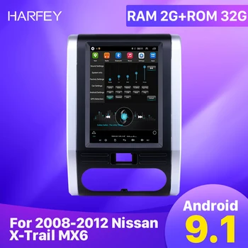 Harfey Android 9.1 9.7 palčni Avto Radio, GPS Navi Enota Predvajalnik za Nissan X-Trail, MX6 2008 2009 2010 2011 2012 podporo TPMS 4G Neto