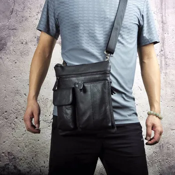 Originalni Usnjeni Moški Design Ramenski Messenger bag Priložnostne moda Cross-body Bag 10