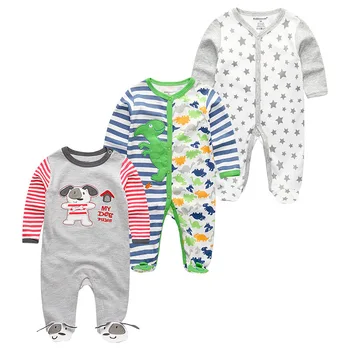 Baby boy oblačila risanka poln rokav ropa bebe bombaž otroške igralne obleke pižamo novorojenega dojenčka kostume 12 9 6 3 m malčka oblačila