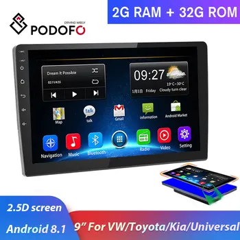 Podofo 2 din Android avtoradio 2 DIN Avto Multimedijski Predvajalnik 2.5 D GPS 9