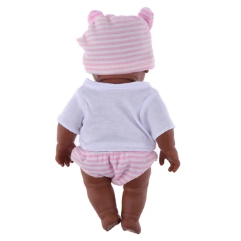 30 cm Realne Huggable Vinil Baby Doll Afriške Novorojenčka Black Lutka Model v Oblačila, Otroci Spalna Igrača(Roza)