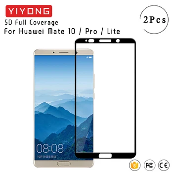 YIYONG 5D Polno Kritje Stekla Za Huawei Mate 10 Lite Pro Kaljeno Steklo Screen Protector Za Huawei Mate10 Pro Lite Mate10 Stekla