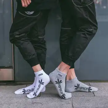 3pairs/veliko Harajuku moški ženske nogavice pari plevela nogavice bombaž javor hip hop listov konoplje, listi šport gleženj nogavice ulične nogavic