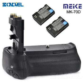 Meike MK-70 D Vertikalne Battery Grip Držalo z 2x LP-E6 Baterija Za Canon EOS 70 D 80D DSLR Fotoaparat kot BG-E14