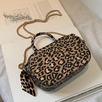 Leopard Natisniti Prenosni Mini Torba Ženske Nišo Oblikovanje Nove 2021 Neto Rdeča Modni Teksturo Diagonalno Ena ramenski Kvadratek Vrečko