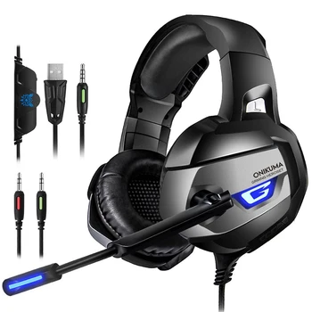 2019 Novo 3,5 mm Stereo Igra Slušalke Slušalke Gaming Slušalke Z Mikrofon Mic Led Za Računalnik PC PS4 Xbox Eno Playstation 4