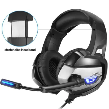 2019 Novo 3,5 mm Stereo Igra Slušalke Slušalke Gaming Slušalke Z Mikrofon Mic Led Za Računalnik PC PS4 Xbox Eno Playstation 4