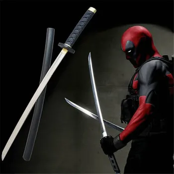 1:1 Cosplay Deadpool Meč Nož Film Orožje Prop Vlogo Igrajo PU Akcijska Figura Model Halloween Darilo 61 cm