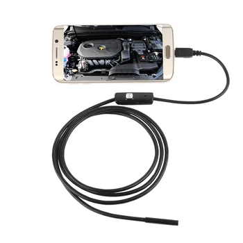 5.5 mm Objektiv Android OTG USB-Endoskop Fotoaparat 5M 3,5 M 2M 1M Pametni Telefon Android USB Borescope Pregled Kača Cev Fotoaparat 6LED