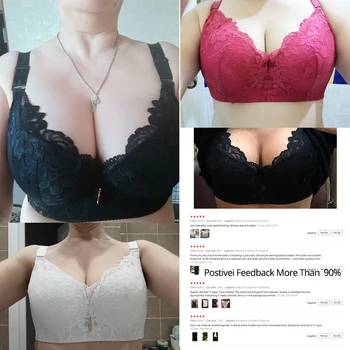 FallSweet Ženske Bras Push Up Čipke Modrc Seksi Plus Velikost Brassiere Udobje Žensko Spodnje Perilo