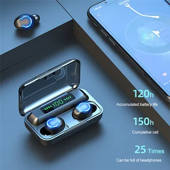 F9-9 TWS Bluetooth slušalke brezžične slušalke Vadbo na prostem vodotesne slušalke Led zaslon prstnih dotik slušalke