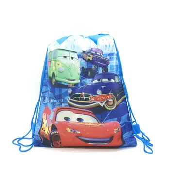 Disney Cars Strela McQueen Rojstni Nahrbtnik Darila Non-woven Vrvico za zapiranje Torbe Otroci Fant Korist Nakupovanje Šolski Nahrbtniki