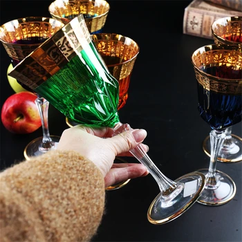 Luksuzni Kristalno Ognjeni 24K Gold Kozarec Vina Pokal, Šampanjec Flavta Ustvarjalni Dom Bar Hotel Stranka Pitne Jedilnega
