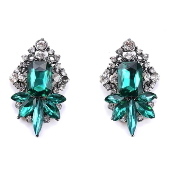 PPG&PGG Debelo dobre kakovosti modra kristal uhan Novo steklo izjavo moda Earings za ženske