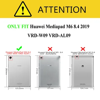 Magnetni PU Usnjena torbica za Novo izdajo Huawei MediaPad M6 8.4 2019 Kritje za Huawei MediaPad M6 za 8,4-palčni tablični primeru+film+pen