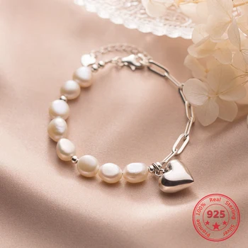 Korejska Različica Najbolje Prodajana 925 Sterling Srebro Ljubezen Pearl Zapestnica Bijo Žensk Pribor Izvrstno Darilo