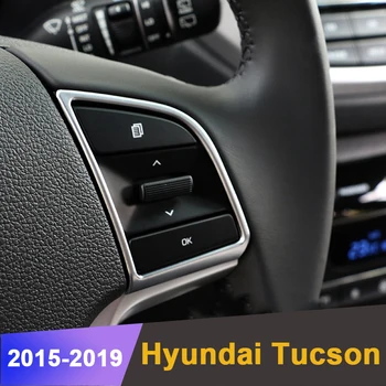 ABS Chrome Za Hyundai Tucson 2016 2017 2018 2019 Avto Volan Sequins Pokrov Notranje opreme Trim Dodatki