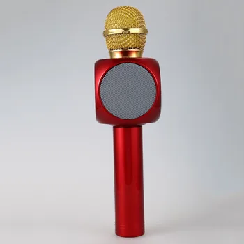 Ročni Mikrofon WS1816 Brezžična tehnologija Bluetooth Mikrofon KTV Karaoke Mikrofon Zvočnik USB LED Lučka rdeče barve