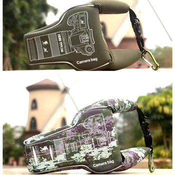 Vodoodporni Fotoaparat Torba za Shranjevanje Leč Primeru Vrečko Shockproof Prenosna Torbica Sleeve za Canon, Nikon DSLR 90D 7D Mark II D5600 Carabiner