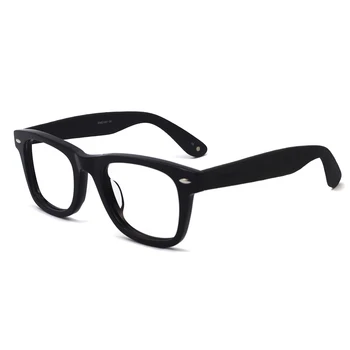 Očala Očala Optičnih Očal Acetat Pravokotnik Debel Les, Okvir Črne Barve je na Voljo Klasičen Modni Moški Ročno Izdelani KP001