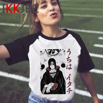 Anime Naruto Akatsuki Smešno Grafični Sasuke T-shirt Moški Harajuku Uchiha Itachi Kul Tshirt Ulične T Shirt Priložnostne Vrh Tee Moški
