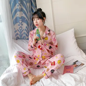 Srčkan Sailor Moon Ženske Pižame Nastavite Poletje Kratek Rokav Priložnostne Pižamo Kawaii Pink Princess Style River Jopico Ženski Sleepwear