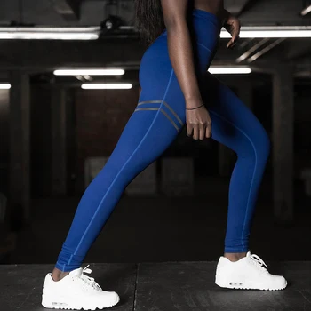 Oblačila Za Fitnes Ženske Elastične Športne Dokolenke Trak Tiskanja Vaja Legging Push Up Leggins DropShip