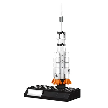 Mesto gradniki vesoljsko Ladjo Raketa Sat Titanik Luna Ciljne Igrače Za Otroke Darila Rakete Klasična Tehnika MOC Igrača Avto