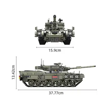 Vojaške Temo Vojne Pralni Nemški Leopard 2 Glavni Bojni Tank Gradniki Velikih Modelov Ustvarjalnega Izobraževanja Igrače Opeke