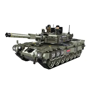 Vojaške Temo Vojne Pralni Nemški Leopard 2 Glavni Bojni Tank Gradniki Velikih Modelov Ustvarjalnega Izobraževanja Igrače Opeke