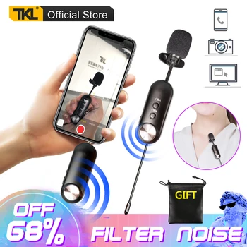 TKL Lavalier Mikrofon UHF Brezžični Mikrofon 3,5 mm Vgrajeno Baterijo za ponovno Polnjenje Telefona s Fotoaparatom v Živo Intervju Video Snemanje