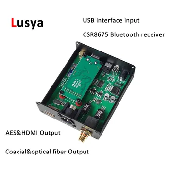 Bluetooth 5.0 aptx HD avdio sprejemnik USB digitalni vmesnik, optični AES koaksialni HMDI izhod dekodiranje T1722
