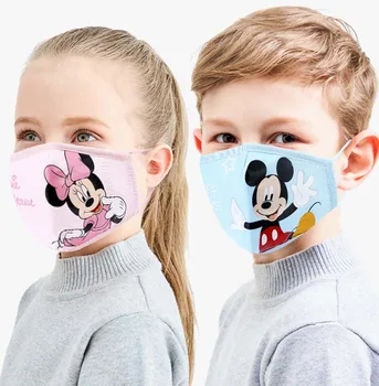 3 KOS Disney Otrok Masko Bombaž Ponovno Stroj Masko Minnie Mickey Risanka Masko Proti prahu Masko za Fant Dekle Dihanje za 5-12 Y