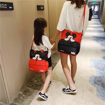 Disney new Mickey mouse platno ženske messenger torba fantje dekleta handbagsschool vrečko srednji šoli študent vrečko